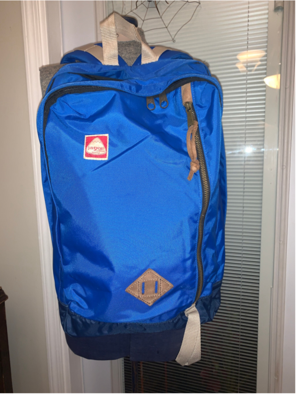 JanSport Women's Backpack One Size Blue and Beige